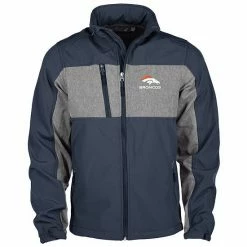 Cheap 🧨 Unbranded Men's Dunbrooke Navy Denver Broncos Circle Zephyr Softshell Full-Zip Jacket 🤩