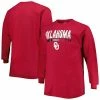 Best deal 😀 Unbranded Men's Crimson Oklahoma Sooners Big & Tall Two-Hit Raglan Long Sleeve T-Shirt 🥰