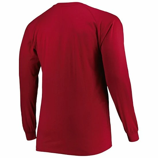 Outlet ๐ Unbranded Men's Crimson Alabama Crimson Tide Big & Tall Two-Hit Raglan Long Sleeve T-Shirt ๐ - Image 4