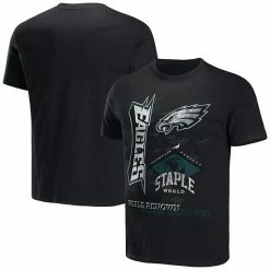 New 😉 Unbranded Men's NFL X Staple Black Philadelphia Eagles World Renowned T-Shirt ✨