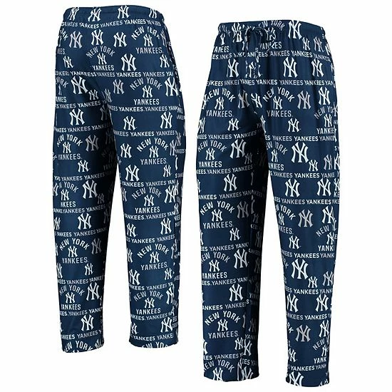 Budget 👏 Unbranded Men's Concepts Sport Navy New York Yankees Flagship Allover Print Sleep Pants 😍 - Image 2
