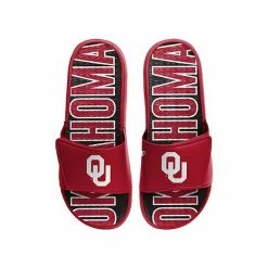 Budget 🔔 Unbranded Men's FOCO Oklahoma Sooners Logo Gel Slide 🩴 Sandals 😉