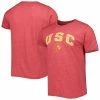Best Sale 🎁 Unbranded Men's League Collegiate Wear Heather Cardinal USC Trojans 1965 Arch Victory Falls Tri-Blend T-Shirt 🤩