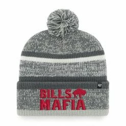 Best reviews of 🎁 Unbranded Men's '47 Charcoal Buffalo Bills Legacy Bills Mafia Northward Cuff Pom Knit Hat 😉