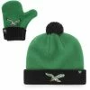 Top 10 🤩 Unbranded Infant '47 Midnight Green/Black Philadelphia Eagles Bam Bam Cuffed Knit Hat With Pom And Mittens Set ⌛