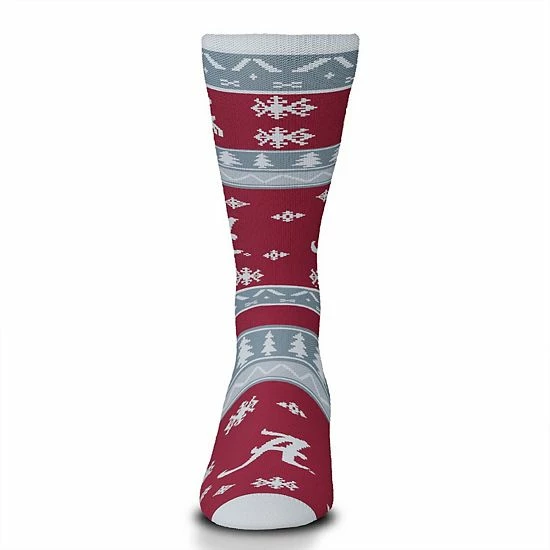 Cheap 😍 Unbranded For Bare Feet Alabama Crimson Tide Holiday Pattern Crew 🧦 Socks 🎉 - Image 3
