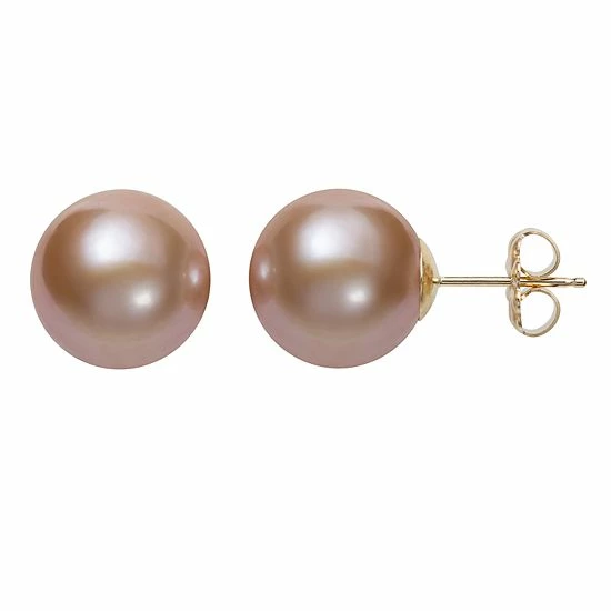New ๐ฅ Unbranded 14k Gold Pink Freshwater Cultured Pearl Stud Earrings ๐