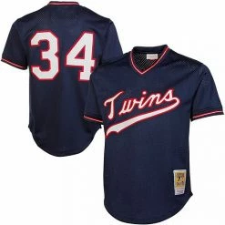 Budget 🧨 Unbranded Men's Mitchell & Ness Kirby Puckett Navy Minnesota Twins 1985 Authentic Cooperstown Collection Mesh Batting Practice Jersey ✔️
