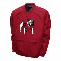 Flash Sale ✨ Unbranded Men's Georgia Bulldogs Big Logo Windshell Pullover Uga Red 🔔