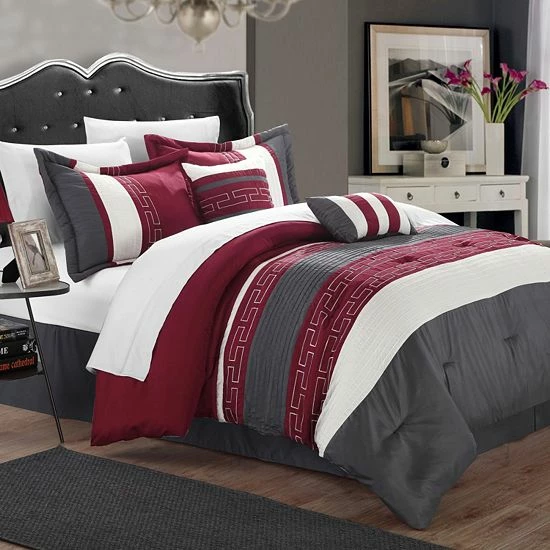 Buy 😀 Unbranded Carlton 10-pc. Reversible Bed Set Navy 🛒