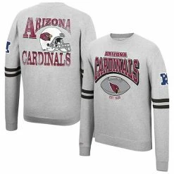 Top 10 💯 Unbranded Men's Mitchell & Ness Heathered Gray Arizona Cardinals Allover Print Fleece Pullover Sweatshirt 🎉