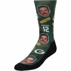 New 🥰 Unbranded Men's Rock Em 🧦 Socks Aaron Rodgers Green Bay Packers Football Guy Crew 🧦 Socks 🎉