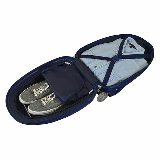 Discount ❤️ Unbranded Youth New England Patriots Hardshell Wheeled Luggage Pod Pat Pink 😀 - Image 5