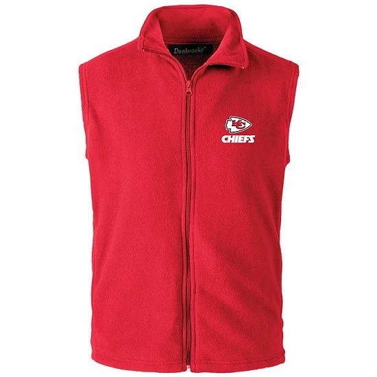 Best Sale ๐ Unbranded Men's Red Kansas City Chiefs Houston Fleece Full-Zip Vest ๐งจ