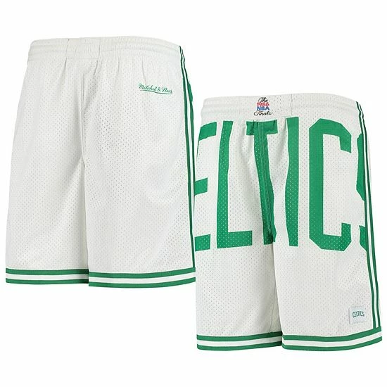 Best reviews of 🤩 Unbranded Youth White Boston Celtics Hardwood Classics Throwback Big Face Mesh Shorts 🥰