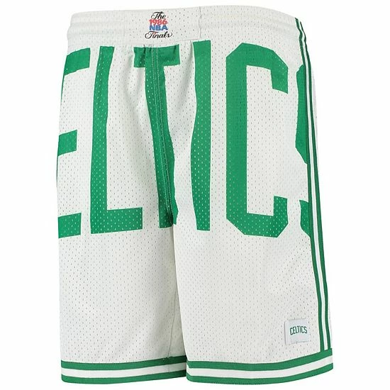 Best reviews of 🤩 Unbranded Youth White Boston Celtics Hardwood Classics Throwback Big Face Mesh Shorts 🥰 - Image 3