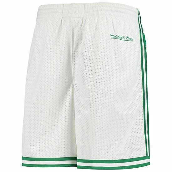 Best reviews of 🤩 Unbranded Youth White Boston Celtics Hardwood Classics Throwback Big Face Mesh Shorts 🥰 - Image 4