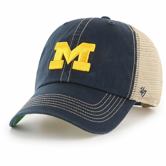 Top 10 🥰 Unbranded Men's '47 Navy Michigan Wolverines Trawler Trucker Snapback Hat ✨ - Image 2