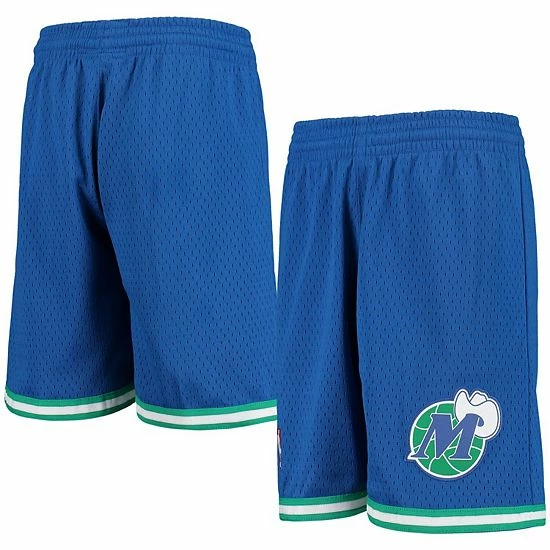 Promo ๐ Unbranded Youth Mitchell & Ness Blue Dallas Mavericks Hardwood Classics Swingman Shorts ๐ - Image 2