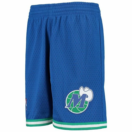 Promo ๐ Unbranded Youth Mitchell & Ness Blue Dallas Mavericks Hardwood Classics Swingman Shorts ๐ - Image 3
