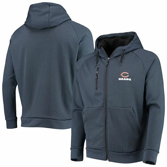 Cheap 👏 Unbranded Men's Dunbrooke Navy Chicago Bears Shag Tri-Blend Full-Zip Raglan Hoodie 🥰 - Image 2