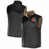 Coupon 🤩 Unbranded Men's NFL X Darius Rucker Collection By Fanatics Charcoal Cleveland Browns Two-Tone Sherpa Button-Up Vest 👏