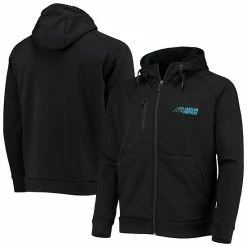 Outlet 🤩 Unbranded Men's Dunbrooke Black Carolina Panthers Shag Tri-Blend Full-Zip Raglan Hoodie 🎁