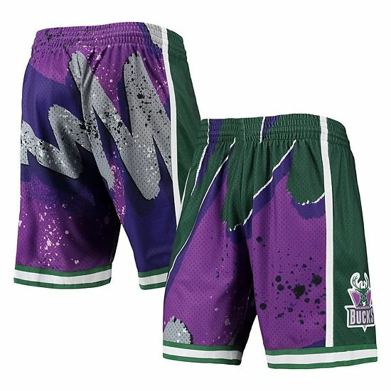 Top 10 ๐ Unbranded Men's Mitchell & Ness Purple Milwaukee Bucks Hardwood Classics 2000 Hyper Hoops Swingman Shorts ๐
