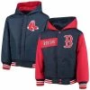 Buy 🛒 Unbranded Youth JH Design Navy/Red Boston Red Sox Reversible Hoodie Full-Snap Jacket 🌟