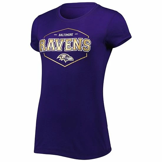 Coupon 🥰 Unbranded 👩 Women's Concepts Sport Purple/Black Baltimore Ravens Badge T-Shirt & Pants Sleep Set 🎁 - Image 3
