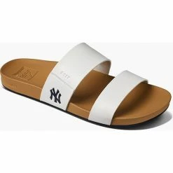 Coupon 😀 Unbranded 👩 Women's REEF New York Yankees Cushion Vista 🩴 Sandals ⌛