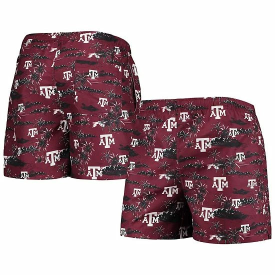 Outlet โ๏ธ Unbranded Men's FOCO Maroon Texas A&M Aggies Island Palm Swim Trunks ๐