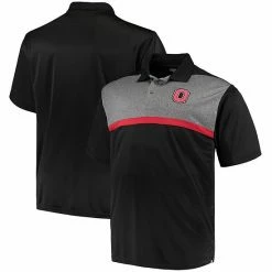 Brand new ✨ Unbranded Men's Heathered Black/Heathered Charcoal Ohio State Buckeyes Big & Tall Yoke Polo 🔔