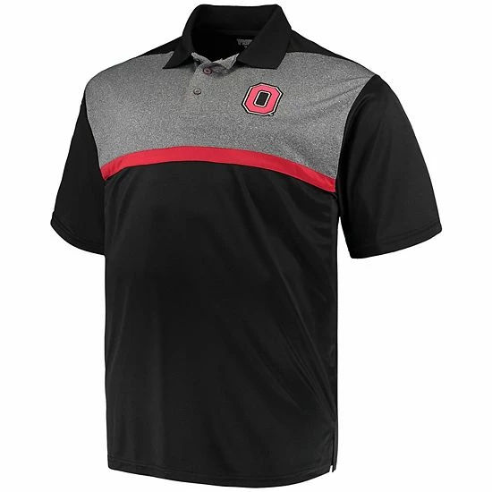 Brand new โจ Unbranded Men's Heathered Black/Heathered Charcoal Ohio State Buckeyes Big & Tall Yoke Polo ๐ - Image 3