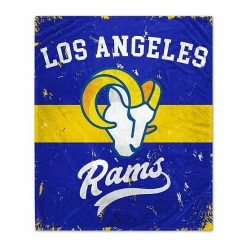 Top 10 😀 Unbranded Los Angeles Rams 60'' X 70'' Retro Stripe Flannel Fleece Blanket ❤️
