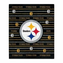 Flash Sale 🔥 Unbranded Pittsburgh Steelers 60'' X 80'' Logo Stripe Flannel Fleece Blanket 🌟