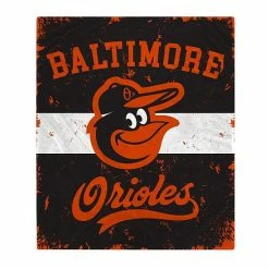 Budget 🛒 Unbranded Baltimore Orioles Retro Stripe Flannel Fleece Blanket 🔥