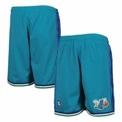 Budget 😍 Unbranded Youth Mitchell & Ness Teal Charlotte Hornets 1999-00 Hardwood Classics Swingman Shorts 😍