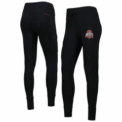 New ⭐ Unbranded 👩 Women's Columbia Black Ohio State Buckeyes Omni-Wick Trek Leggings ✨