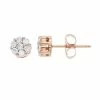 Flash Sale 🌟 Unbranded 10k Rose Gold 1/4 Carat T.W. Diamond Cluster Stud Earrings 🎉