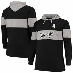 New 💯 Unbranded Men's Black Chicago White Sox Big & Tall Pullover Hoodie 🤩