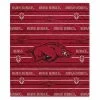 Promo 🎁 Unbranded Arkansas Razorbacks 60'' X 80'' Logo Stripe Flannel Fleece Blanket ⌛