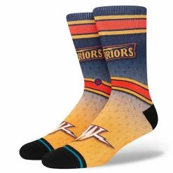 Cheap ❤️ Unbranded Men's Stance Golden State Warriors Hardwood Classics Fader Collection Crew 🧦 Socks ⌛