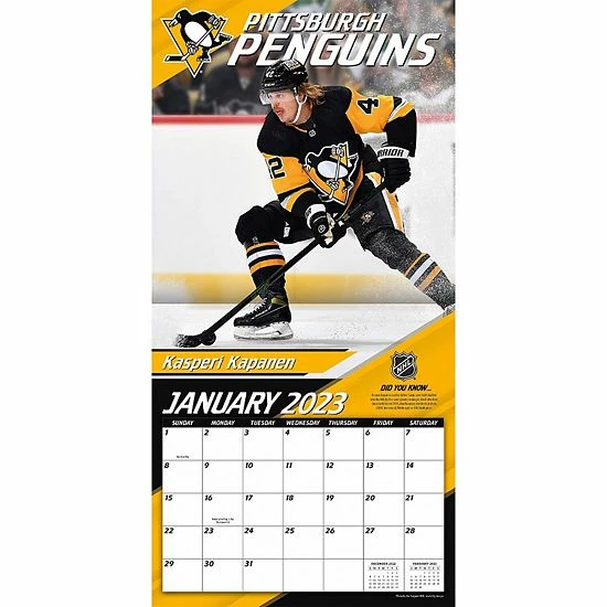 New 🥰 Unbranded Pittsburgh Penguins 2023 12" X 12" Team Wall Calendar 🎁 - Image 4