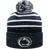 Cheap 🔔 Unbranded 👧 Girls Youth Top Of The World Navy Penn State Nittany Lions Shimmering Cuffed Knit Hat With Pom 😍