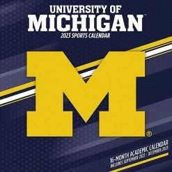 Best Sale ✔️ Unbranded Michigan Wolverines 2023 16-Month Team Wall Calendar 🤩