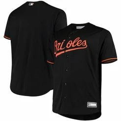 Outlet ⌛ Unbranded Men's Black Baltimore Orioles Big & Tall Replica Alternate Team Jersey 🎉
