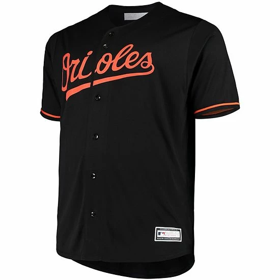Outlet ⌛ Unbranded Men's Black Baltimore Orioles Big & Tall Replica Alternate Team Jersey 🎉 - Image 3