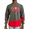 Best Sale ❤️ Unbranded Men's Refried Apparel Pewter/Red Tampa Bay Buccaneers Sustainable Upcycled Angle Long Sleeve T-Shirt ⭐