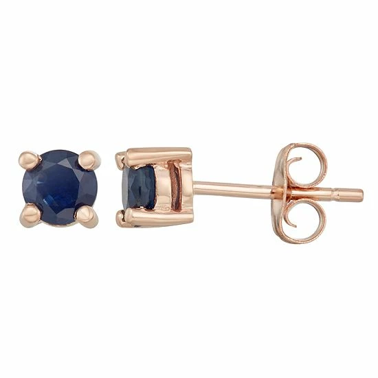 Discount ๐ Unbranded 14k Gold Sapphire Stud Earrings Rose ๐